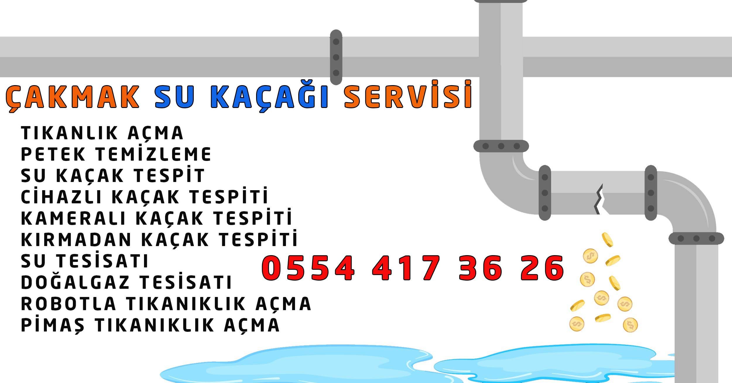 Çakmak Su Kaçağı Servisi
